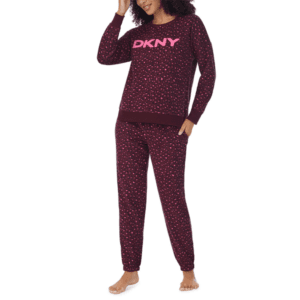 DKNY Ladies Fleece Lounge burgundy