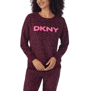 DKNY Ladies Fleece Lounge burgundy