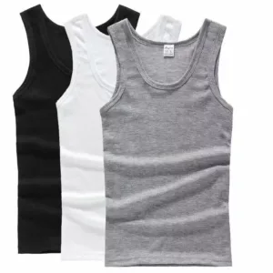 MENS VEST 100% COTTON BREATHABLE TRAINING TANK