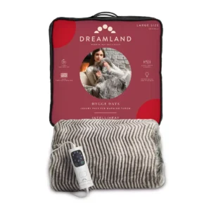 Dreamland Relaxwell Deluxe Zebra Print Faux Fur Heated Throw