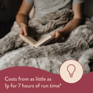 Dreamland Relaxwell Deluxe Zebra Print Faux Fur Heated Throw