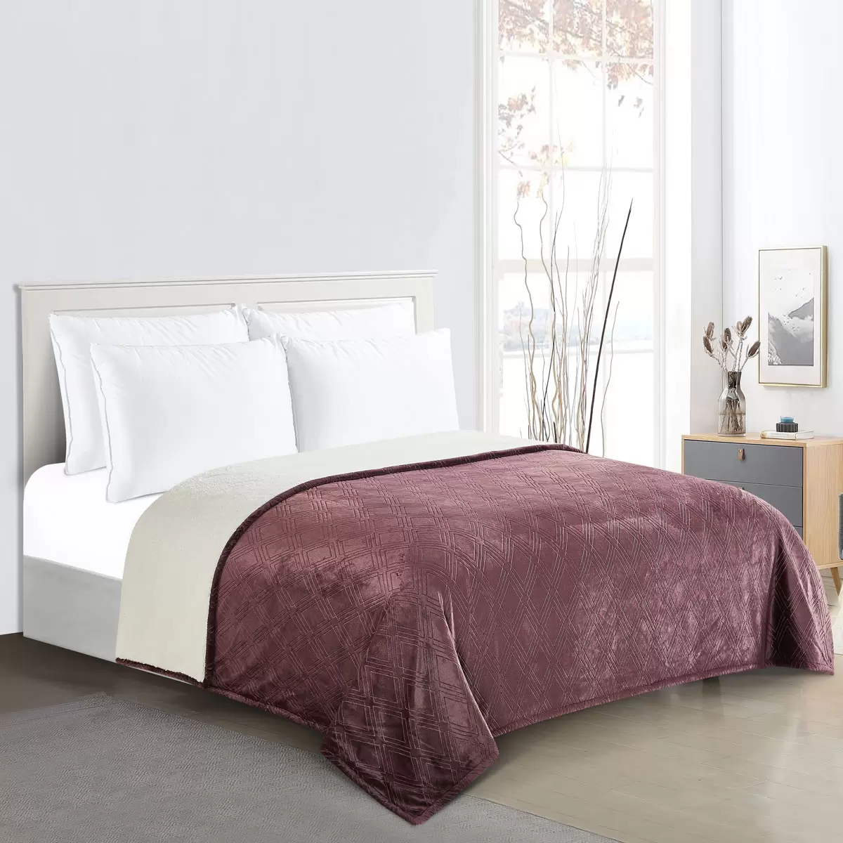 Etched Sherpa Blanket