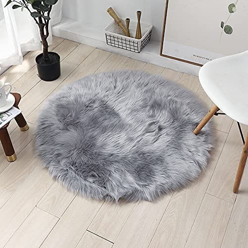 non-slip sheepskin rug for home