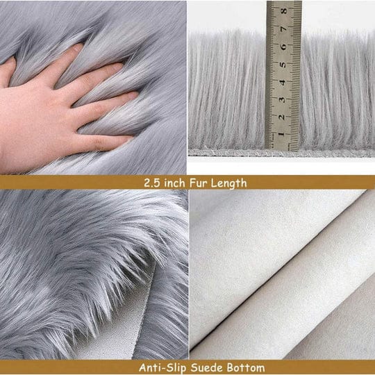non-slip sheepskin rug for home