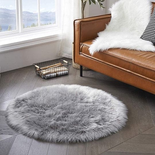 non-slip sheepskin rug for home