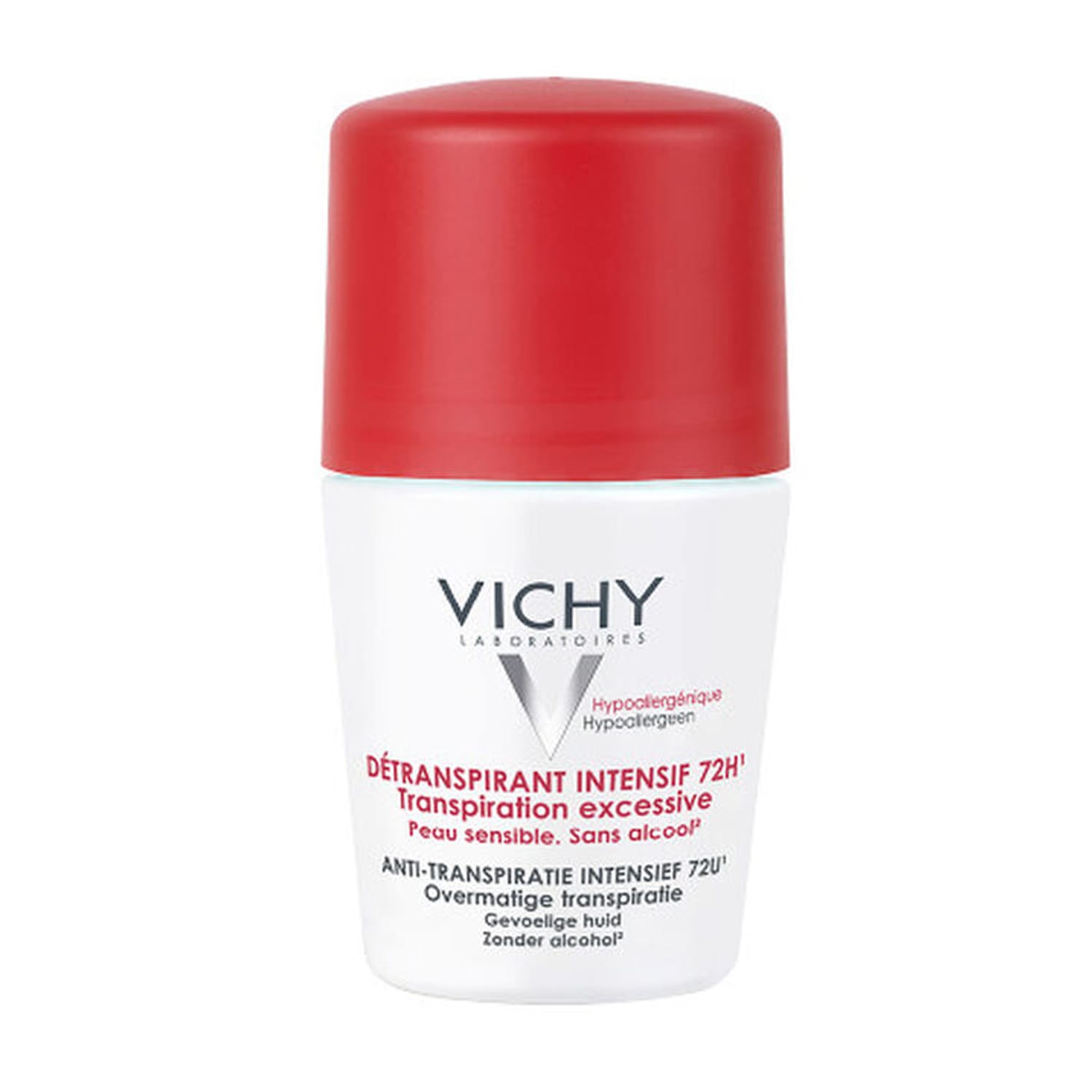 Vichy Intensive Antiperspirant 72H Roll-On | Powerful Sweat Control for Excessive Perspiration