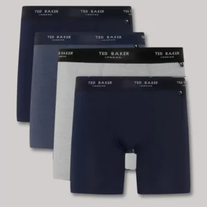 Ted Baker Men's Boxer Shorts, 4 Pack Navy Mix