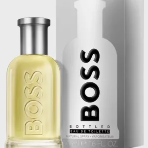 Hugo Boss Bottled packaging and bottle flat lay