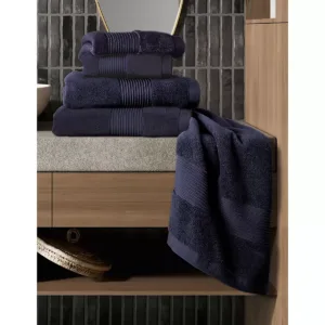 navy bath towel
