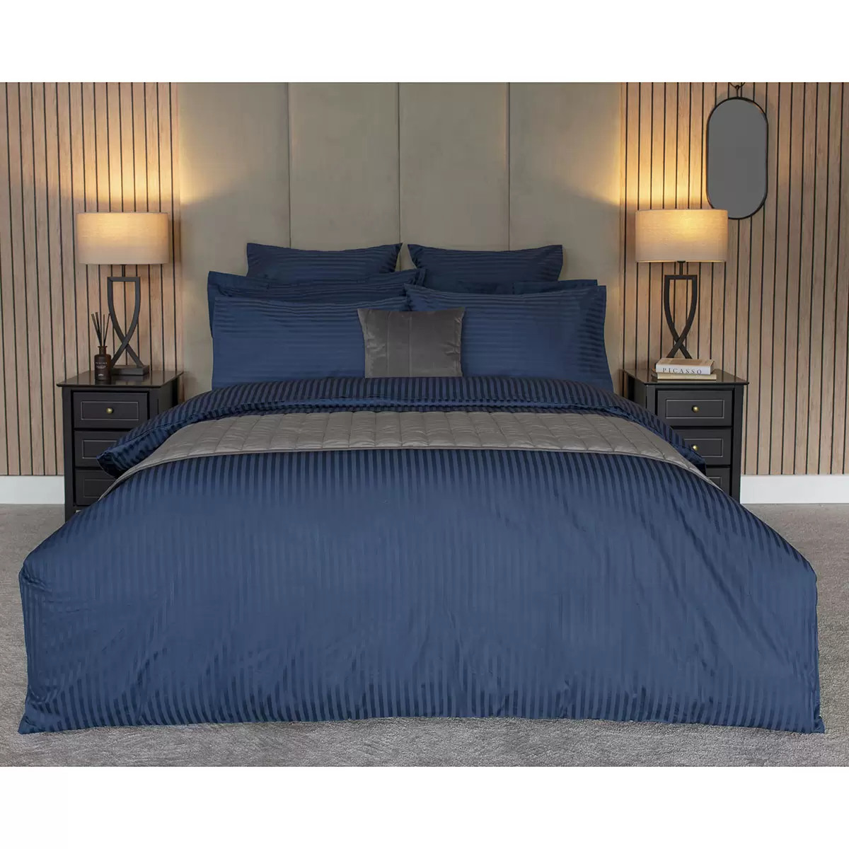 540 Thread Count Egyptian Cotton Satin Stripe Bedding Set – Hotel Luxury
