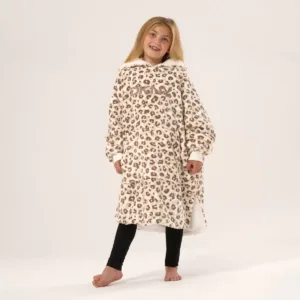 dkny kids oversized hoodie with fluffy sherpa fleece lining for winter