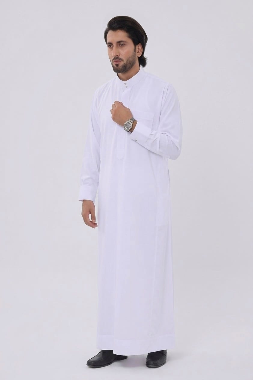 White Saudi thobe mens Islamic clothing White Saudi thobe mens Islamic clothing
