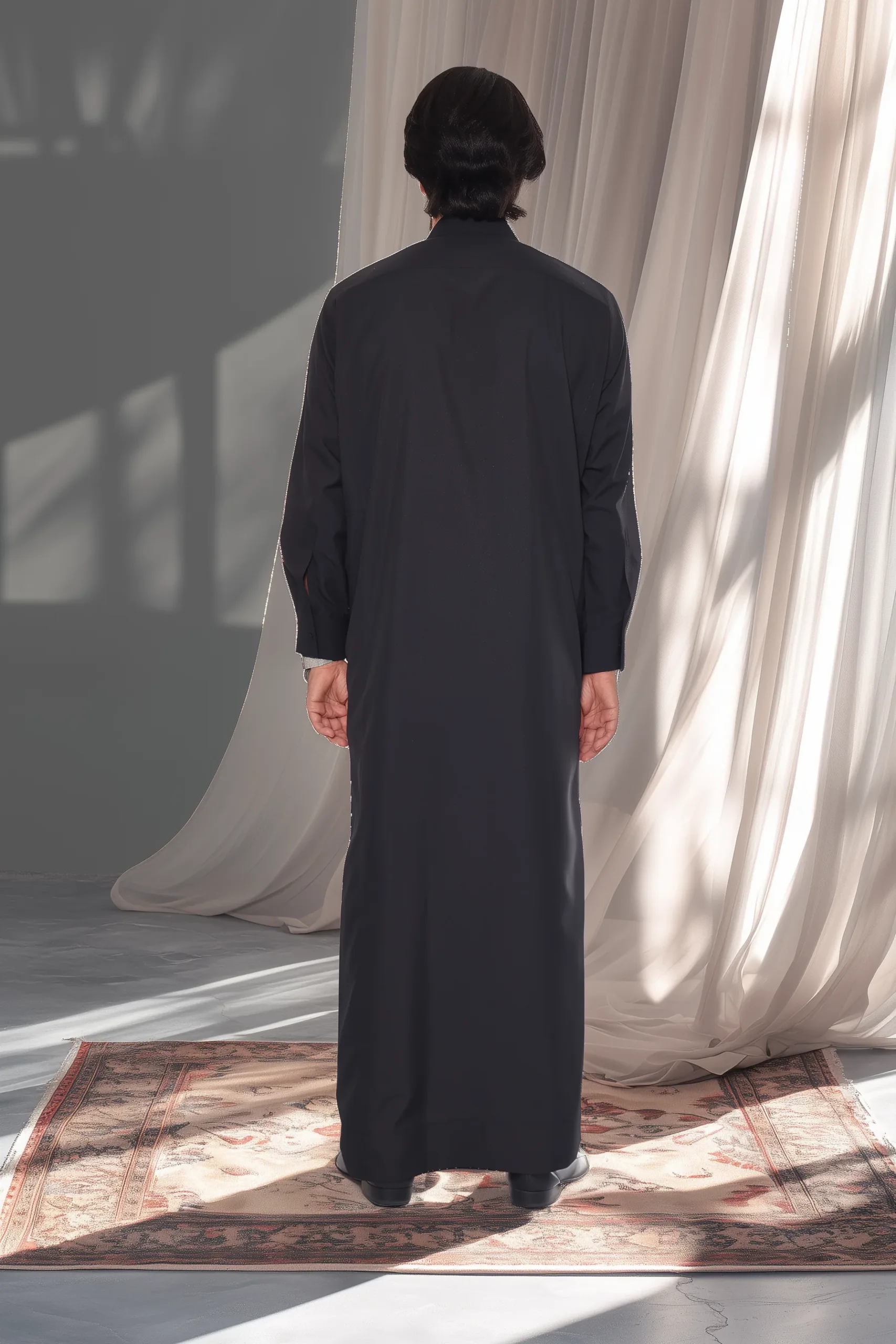 Islamic mens thobe with mandarin collar Islamic mens thobe with mandarin collar