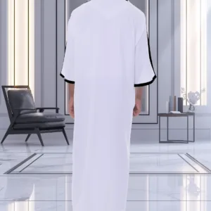 white Moroccan thobe Eid outfit