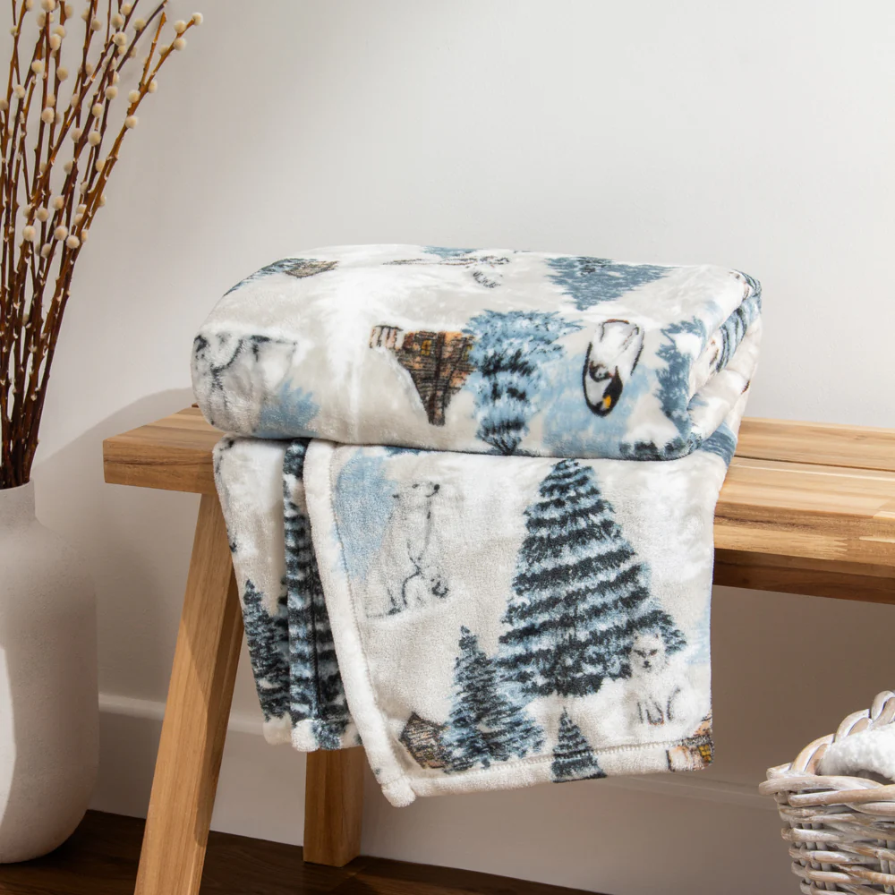 arcticus fleece throw blanket