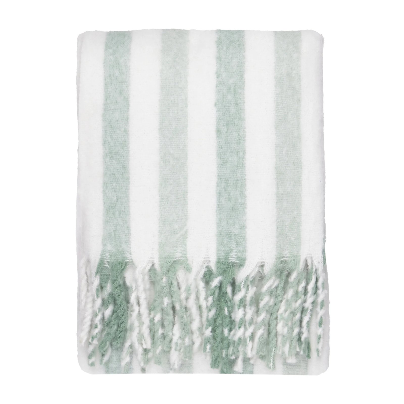 bed throw with fringed trim