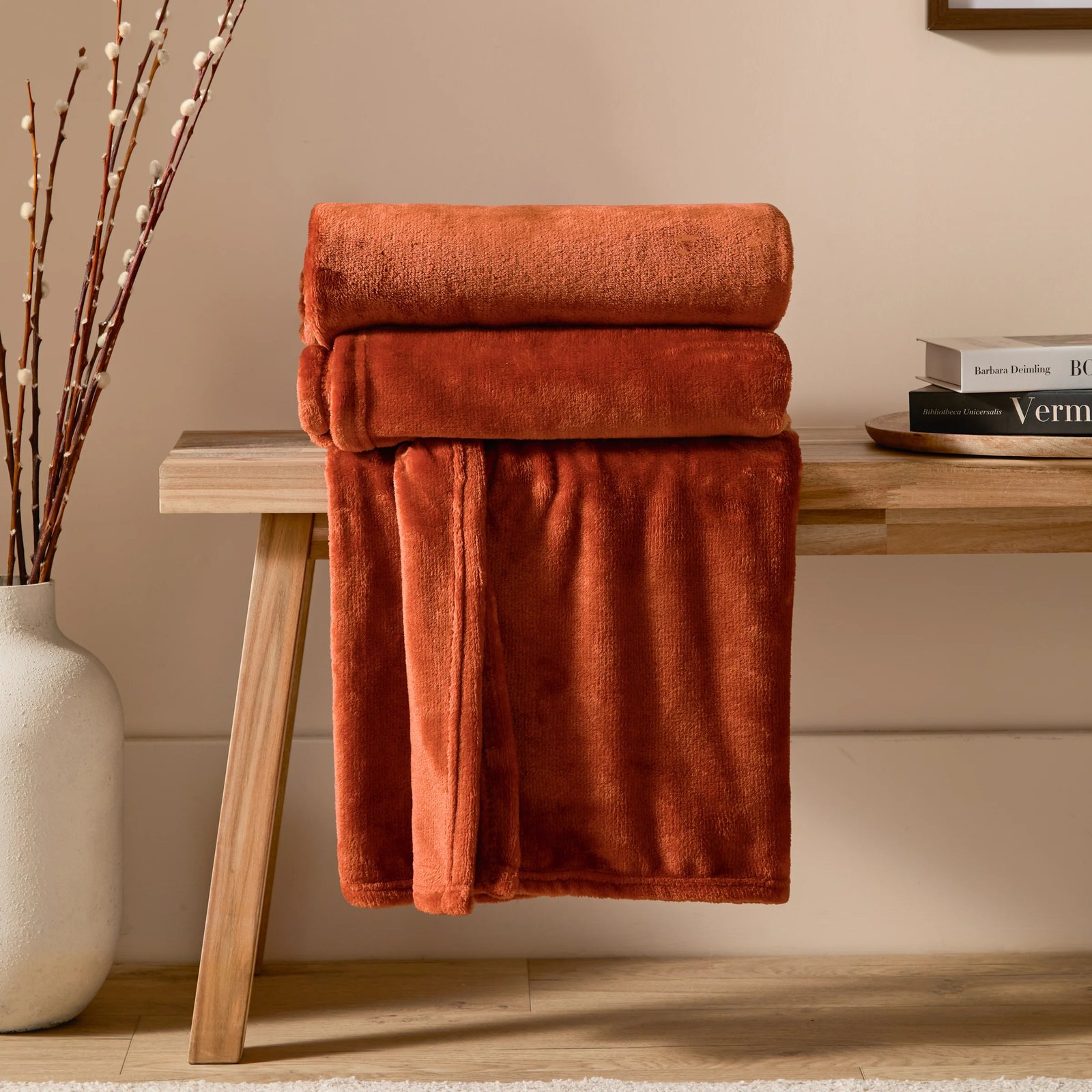 rust harrow living room throw