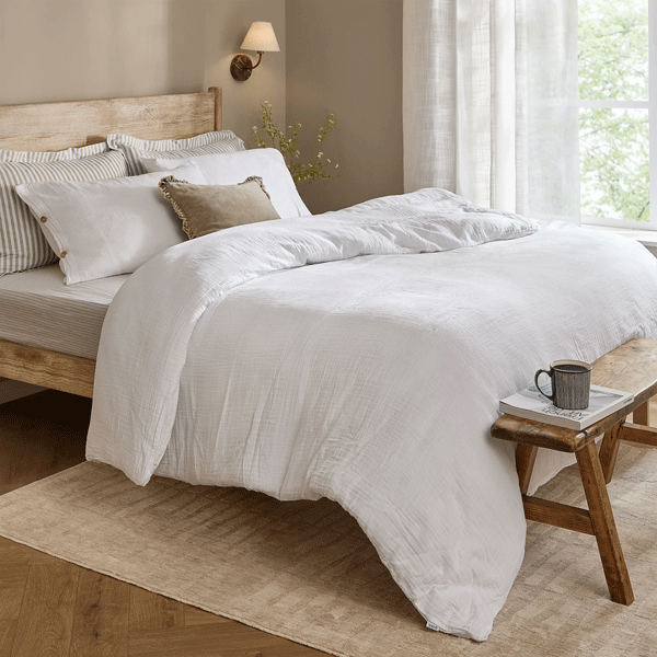 muslin cotton duvet cover set
