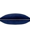 piped velvet cushion