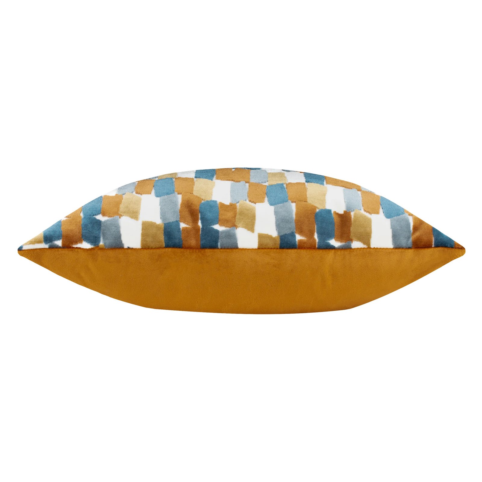 metro blocks velvet cushion