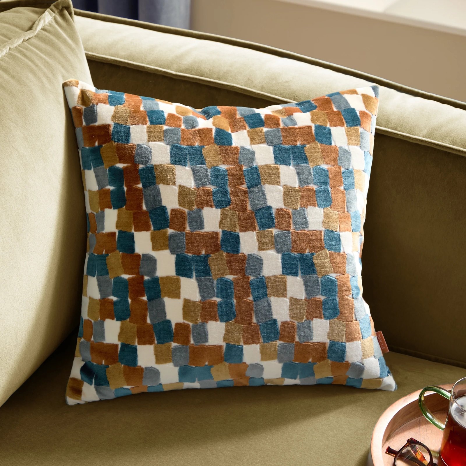 square velvet cushion