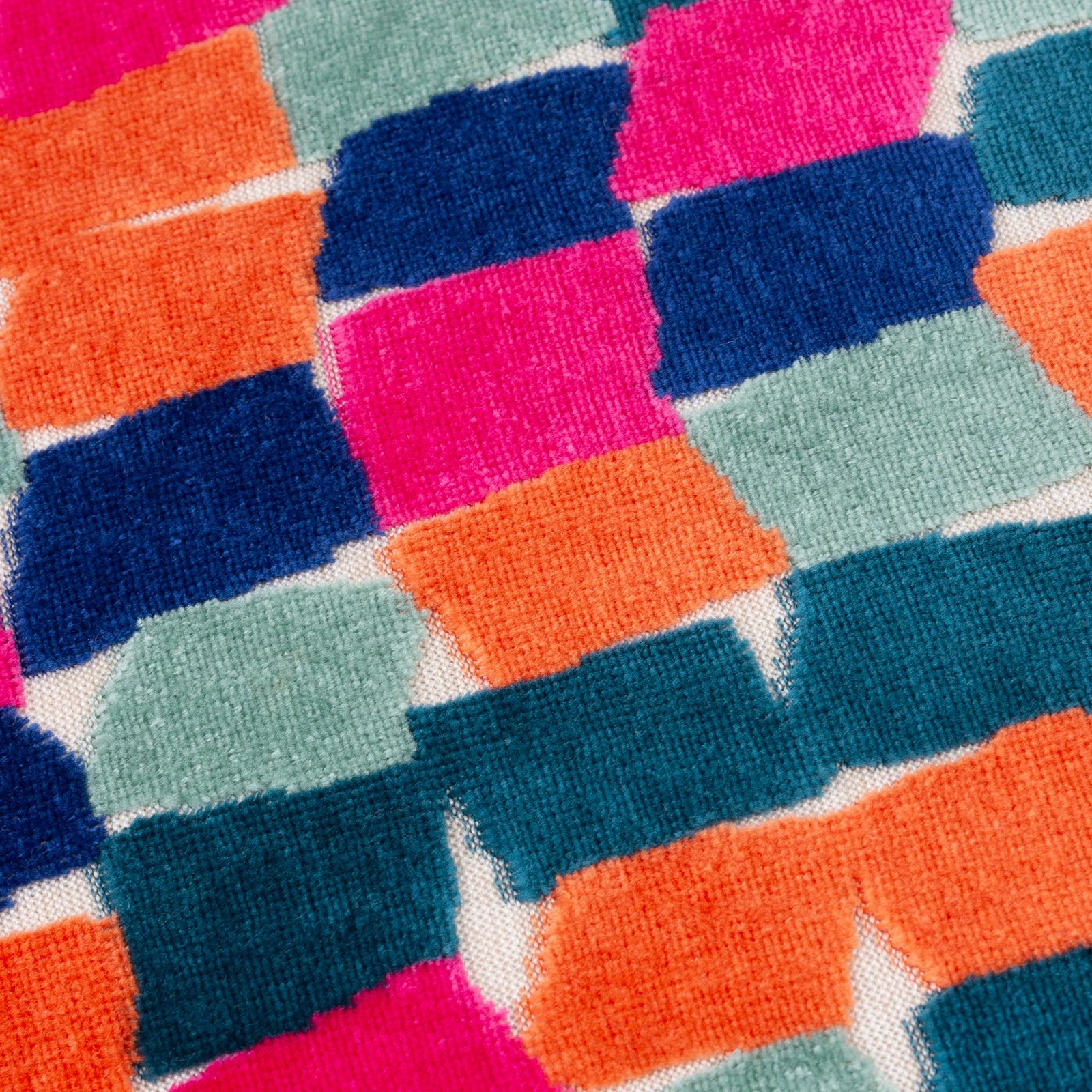 multicolour decorative velvet cushion